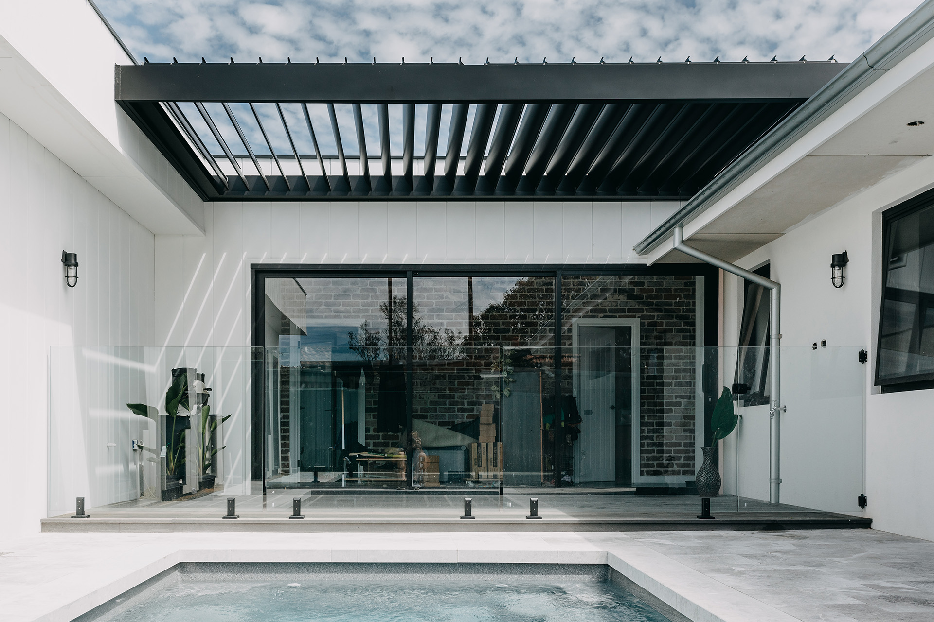 Louvres over swimming pool | Cover Co